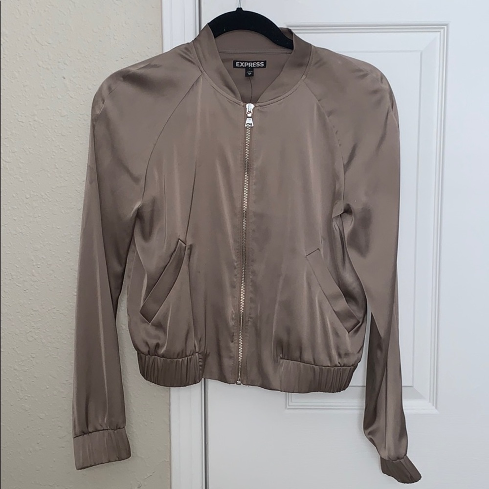 Lightweight Taupe Zip Up